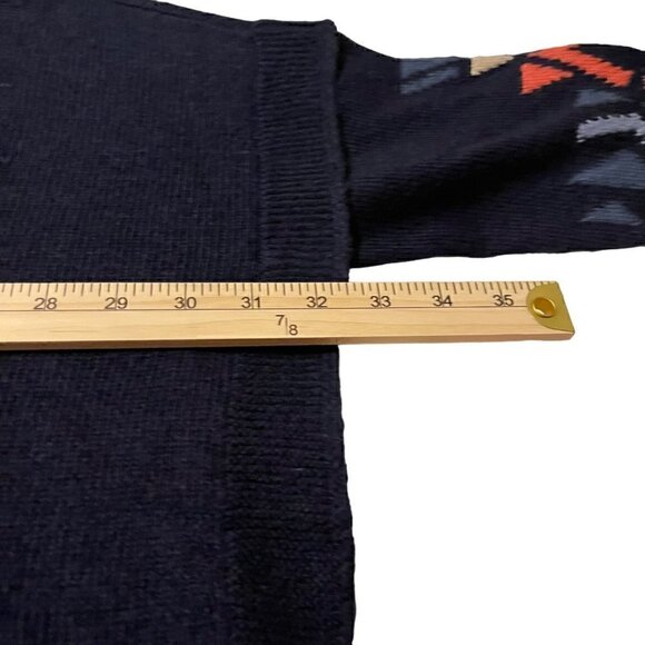 J Jill Aztec Southwest Oversize Sweater Poncho Size M Petite - Picture 7 of 9